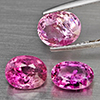 Natural Pink Tourmaline 4.68 Ct. 3 Pcs Oval Shape Gemstones From Nigeria