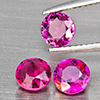 Natural Pink Tourmaline 2.09 Ct. 3 Pcs Round Shape 5.5 Mm Gemstones From Nigeria