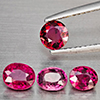 Natural Pink Tourmaline 1.78 Ct. 4 Pcs Oval Shape 4.9 x 4.1 Mm Gemstone from Nigeria