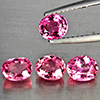 Natural Pink Tourmaline 2.31 Ct. 4 Pcs Oval Shape 5.7 x 4.9 Mm Gemstone from Nigeria