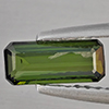Natural Green Tourmaline Gemstones 0.87 Ct. Octagon Shape 8.8 x 3.8 Mm. Natural Green Tourmaline Gemstones 0.87 Ct. Octagon Shape 8.8 x 3.8 Mm.