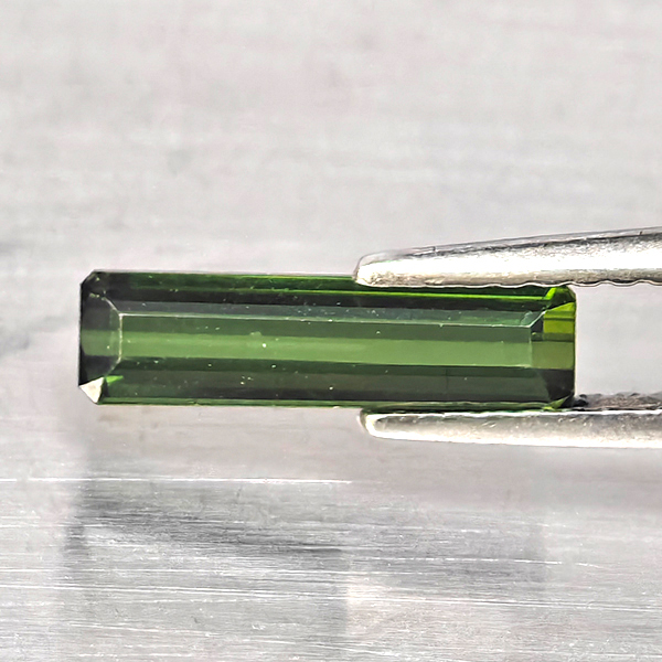 Natural Green Tourmaline Gemstones 0.97 Ct. Octagon Shape 11.5 x 3 Mm.