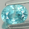 1.02 Ct. Glittering Natural Blue Zircon Cambodia Gem