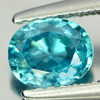 0.84Ct. Striking Natural Oval Blue Zircon  Cambodia Gem