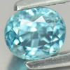 Blue Zircon 1.12 Ct. Oval Shape 5.5 x 4.7 x 4.6 Mm. Natural Gem From Cambodia