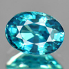 1.28 Ct. Natural Blue Zircon Gemstone Oval Shape From Cambodia