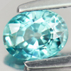 Blue Zircon 1.42 Ct. Oval Shape 7 x 5.2 x 3.8 Mm. Natural Gemstone From Cambodia