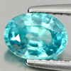 Blue Zircon 1.36 Ct. Oval Shape Size 7 x 5.2 Mm. Natural Gemstone From Cambodia