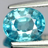 Blue Zircon 1.09 Ct. Oval Shape 6.3 x 5.1 Mm. Natural Gemstone Cambodia