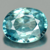 Blue Zircon 0.85 Ct. Oval Shape 6.1 x 4.8 x 2.8 Mm. Natural Gemstone Cambodia