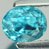 Blue Zircon 1.10 Ct. Oval Shape Size 6.1 x 5.2 Mm. Natural Gemstone Cambodia