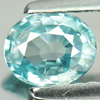 0.96 Ct. Winsomeness Oval Natural Blue Zircon Cambodia