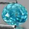 Blue Zircon 0.99 Ct. Clean Oval 5 x 4.3 x 4.2 Mm. Natural Gemstone Cambodia