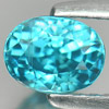 Blue Zircon 1.41 Ct. Oval Shape 6 x 4.6 x 4.9 Mm. Natural Gemstone Cambodia