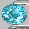 Blue Zircon 1.43 Ct. Clean Oval Shape 6 x 4.8 x 4.8 Mm. Natural Gem Cambodia