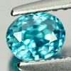 Blue Zircon 0.83 Ct. Clean Oval Shape 5.4 x 4.5 Mm. Natural Gemstone Cambodia