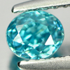 Blue Zircon 0.97 Ct. Clean Oval Shape 5 x 4.3 Mm. Natural Gemstone Cambodia