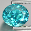 Blue Zircon 1.28 Ct. Clean Oval Shape 5.2 x 4.5 Mm. Natural Gemstone Cambodia