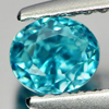 Blue Zircon 0.84 Ct. VVS Oval Shape 4.8 x 4.2 Mm. Natural Gemstone Cambodia