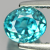 1.24 Ct. Oval Shape Natural Blue Zircon Cambodia Gem