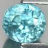 Blue Zircon 1.93 Ct. Oval Shape 6.1 x 5.5 Mm. Natural Gemstone Cambodia