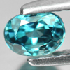 0.98 Ct. Intense Oval Natural Blue Zircon Cambodia Gem