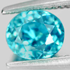 1.34 Ct. Intense Oval Natural Blue Color Zircon Gem