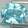 Blue Zircon 1.95 Ct. Oval Shape 8.2 x 6.3 Mm. Natural Gemstone Cambodia