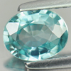 Blue Zircon 1.23 Ct. VVS Oval Shape 7.3 x 5.9 Mm. Natural Gemstone From Cambodia