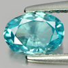 Blue Zircon 0.96 Ct. VVS Oval Shape 6.8 x 4.8 x 2.8 Mm. Natural Gem Cambodia