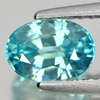 Blue Zircon 1.33 Ct. Oval Shape 6.8 x 5.2 Mm. Natural Gemstone Cambodia