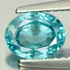 1.29 Ct. Oval Shape Natural Blue Zircon Cambodia Gem