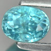 Blue Zircon 1.39 Ct. Oval Shape 6.1 x 4.7 Mm. Natural Gemstone Cambodia