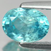 1.59 Ct. Oval Shape Natural Blue Color Zircon Gemstone
