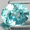 Blue Zircon 1.03 Ct. Oval Shape Size 6.3 x 5.2 Mm. Natural Gemstone Cambodia