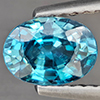 Natural Blue Zircon Gemstones 1.25 Ct. Oval Shape 7.1 x 5.2 Mm.