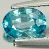 Blue Zircon 1.16 Ct. Oval Shape 7.2 x 5 x 3.6 Mm. Natural Gemstone Cambodia