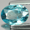 0.83 Ct. Oval Shape Natural Blue Zircon Cambodia Gem