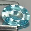 1.04 Ct. Oval Shape Natural Blue Zircon Cambodia Gem