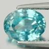 Blue Zircon 2.52 Ct. VVS Oval Shape 8.3 x 6.3 Mm. Natural Gemstone Cambodia