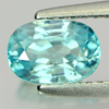 Blue Zircon 1.26 Ct. Oval Shape 7 x 4.9 Mm. Natural Gemstone Cambodia