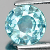 1.12 Ct. 6.2 Mm. Round Natural Blue Zircon Cambodia Gem