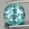1.55 Ct. 6.3 Mm. Round Natural Blue Zircon Cambodia Gem