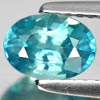 Blue Zircon 1.19 Ct. VVS Oval Shape 7 x 5 x 3.5 Mm. Natural Gemstone Cambodia