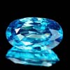 Natural Blue Zircon 6.74 Ct. Oval Shape 13.5 x 7.9 Mm Gemstone from Cambodia