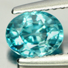 Blue Zircon 0.98 Ct. Clean Oval Shape 6 x 5 Mm. Natural Gemstone Cambodia