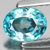 Blue Zircon 0.99 Ct. VVS Oval Shape 6.3 x 5.1 Mm. Natural Gemstone Cambodia