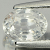 1.55 Ct. Oval Shape Natural Gem White Zircon Cambodia