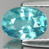 Blue Zircon 1.06 Ct. Oval Shape 6.9 x 5 Mm. Natural Gemstone From Cambodia
