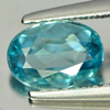 Blue Zircon 0.99 Ct. Clean Oval Shape 7.2 x 5.2 Mm. Natural Gemstone Cambodia